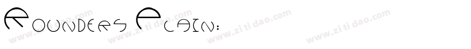 Rounders Plain字体转换